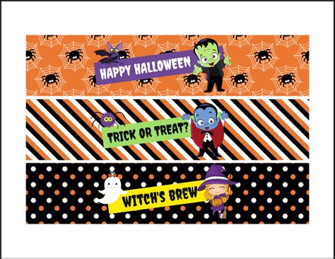 Cute Halloween Water Bottle Labels (Free Printable) - Cassie Smallwood