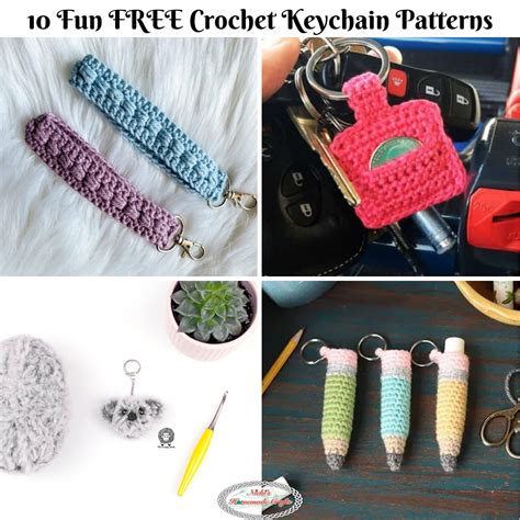 10 Fun FREE Crochet Keychain Patterns - Nicki's Homemade Crafts