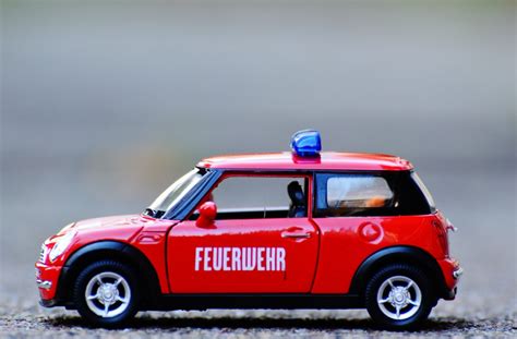 Free Images : red, fire, mini cooper, toys, toy car, blue light, city car, model car, land ...