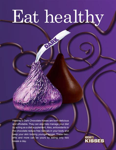 Hershey's Dark Chocolate Kiss Ad (image dominant) by Arekage on DeviantArt