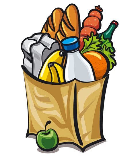 Grocery Bag Clip Art Free - Brown Paper Bag Clip Art, Vector Images ...