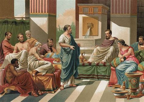 Banquet given by the Seven Sages of Greece stock image | Look and Learn