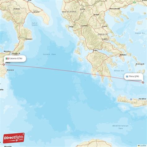 Direct flights from Thira to Catania, JTR to CTA non-stop - Directflights.com