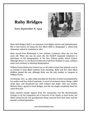 Ruby Bridges Hero Biography