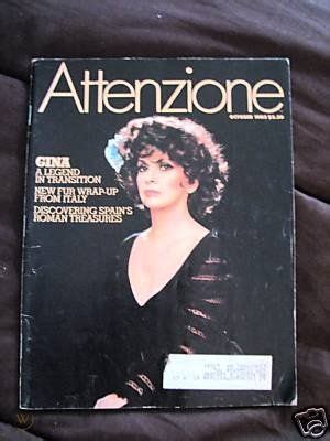 GINA LOLLOBRIGIDA Oct 1982 ATTENZIONE Magazine | #77520412