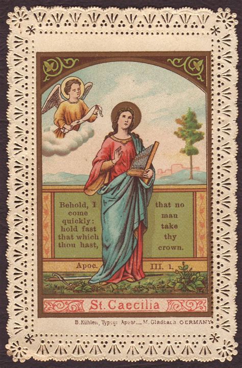 prayer cards | Imagens religiosas, Santa cecília, Católico