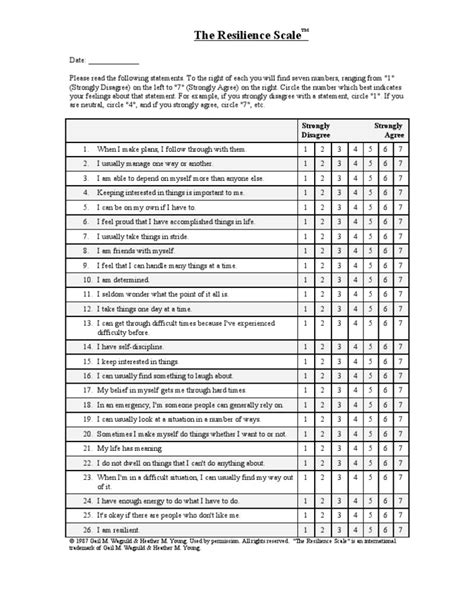 Resilience Scale | Psychological Concepts | Psychology