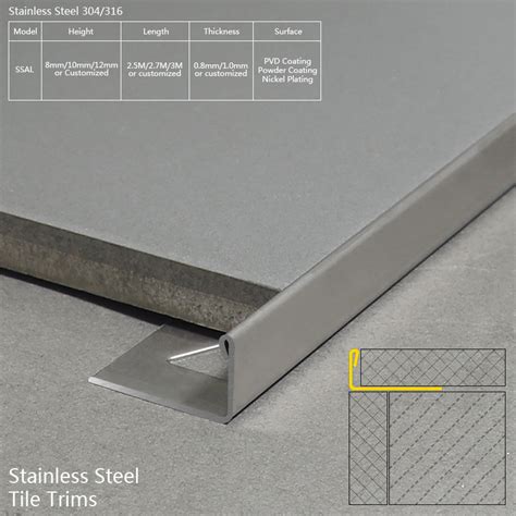 Supply Stainless Steel Brushed L Edging Strip SS Trim SSAL Factory Quotes - Foshan Shihua ...