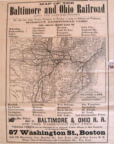 Map of the Baltimore and Ohio Railroad and Its Connections - High Ridge Books, Inc.