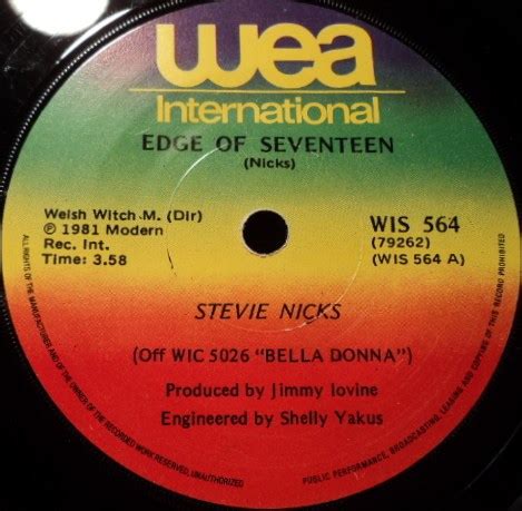 Stevie Nicks – Edge Of Seventeen (1981, Vinyl) - Discogs