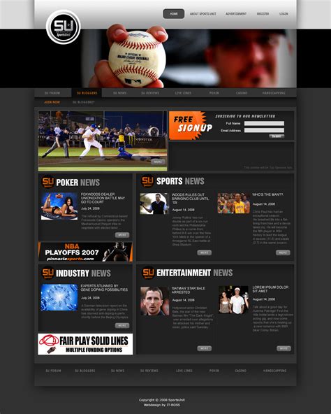 Sports Website Design by franzescoleto on DeviantArt