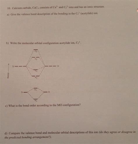 Solved Calcium carbide, CaC_2, consists of Ca^2+ and C_2^2- | Chegg.com