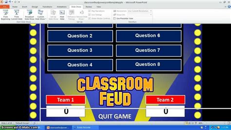 Family Feud Online Template Google Slides