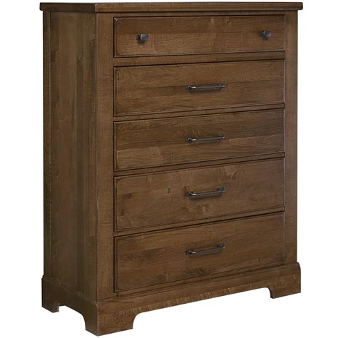 Artisan & Post Cool Rustic Solid Wood 5 Drawer Chest | Wayside Furniture | Chest - Chest of Drawers