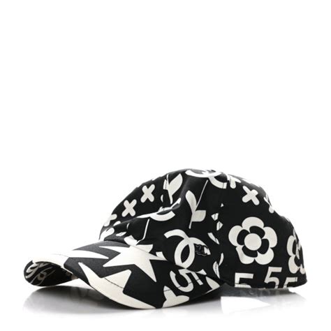 CHANEL Cotton Cap Hat Black White 1121909 | FASHIONPHILE