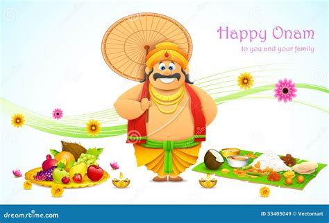 King Mahabali. Happy Onam Festival In Kerala. Vector Illustration For Sale | CartoonDealer.com ...