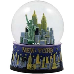 Amazon.com - New York Snow Globe -65MM Skyline Blue, New York Snow ...