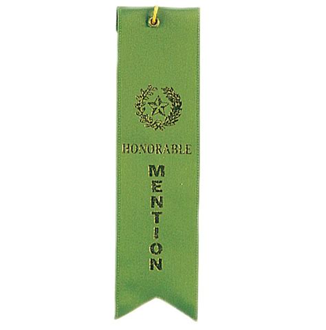 2'' x 8'' honorable mention ribbon with string - RIB21