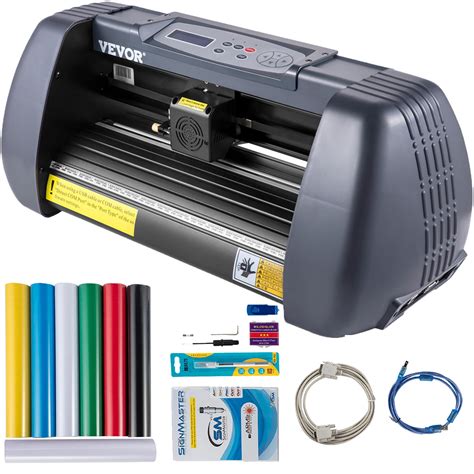 VEVOR Vinyl Cutter Machine, 375mm Vinyl Printer, Maximum Paper Feed 14 inch Plotter Printer with ...