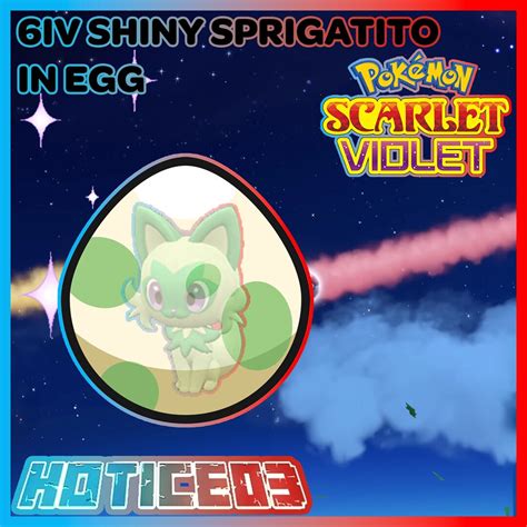 Pokemon Scarlet Violet Shiny Sprigatito Egg Max Stats - Etsy