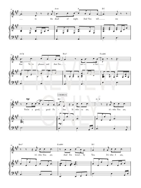 Good, Good Father Lead Sheet, Lyrics, & Chords | Housefires Sound | WorshipHouse Media