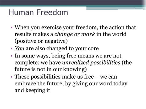 PPT - PART 2: HUMAN FREEDOM PowerPoint Presentation, free download - ID ...