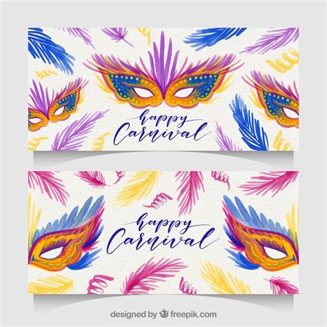 Free Vector | Hand drawn colorful carnival banner design