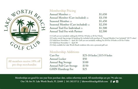 Memberships - Lake Worth Beach Golf Club