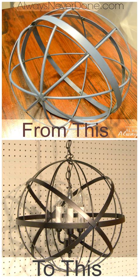See how to make a DIY orb hanging Light Pendant | Diy hanging light, Diy light fixtures, Hanging ...