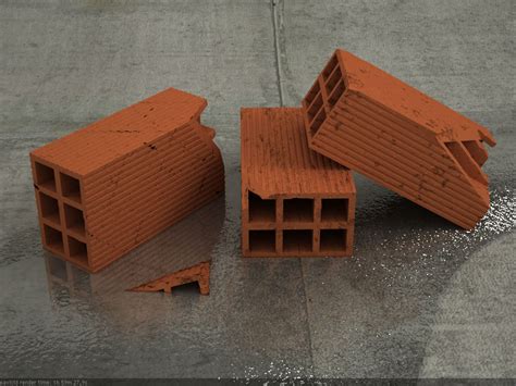 Broken bricks - 3D Model - ShareCG