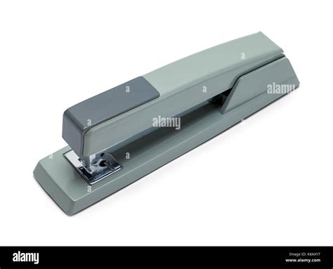 Grey Office Stapler Isolated On White Background Stock Photo - Alamy