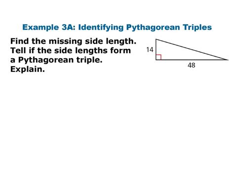 Legs Hypotenuse Pythagorean Triples - ppt download