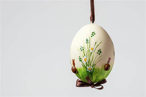 Beautiful hand painted easter egg hanging on a string Photograph by ...