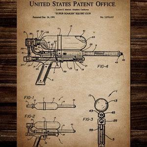 Super Soaker US Patent Lonnie Johnson Printable Patent File | Etsy