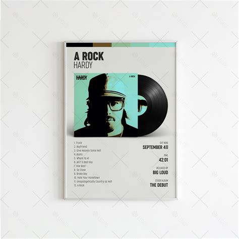 A Rock Poster Hardy Poster Album Cover Postertracklist - Etsy