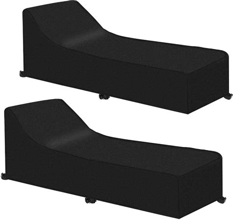 INMUA Sun Lounger Covers 2 Pack Outdoor Garden Sunbed Cover, Waterproof, Windproof, Anti UV ...