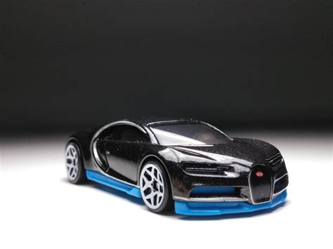 BUGATTI CHIRON Black/Blue Hot wheels Custom plastic wheels | Etsy