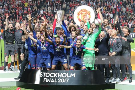 Manchester United Europa League Final Team Signed Shirt 2017 & Winners ...