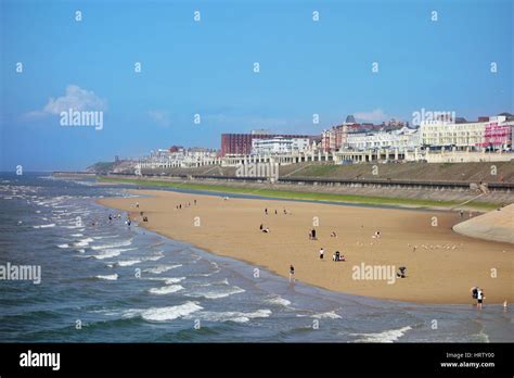 Blackpool North beach and promenade viewed from North Pier Stock Photo - Alamy