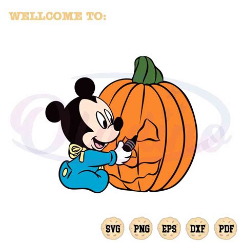 Halloween Mickey Mouse Pumpkin SVG Cutting Digital Files