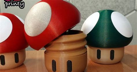 Remix Mario Mushroom Piggy Bank by MakeAUsername | Download free STL ...