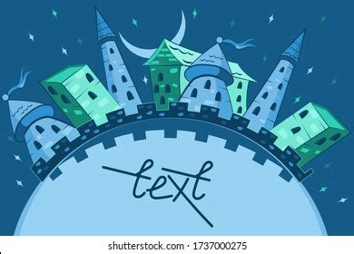 Fortress On Hill Fence Against Background Stock Vector (Royalty Free ...