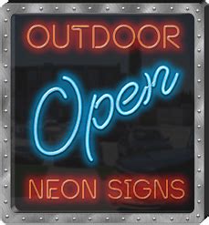 Outdoor Neon Signs and Custom Neon Exterior Signs