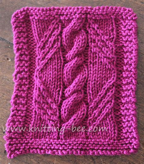 Cable in a Diamond Knitting Pattern Panel - Knitting Bee