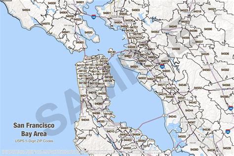 San Francisco area code map - Bay area area code map (California - USA)