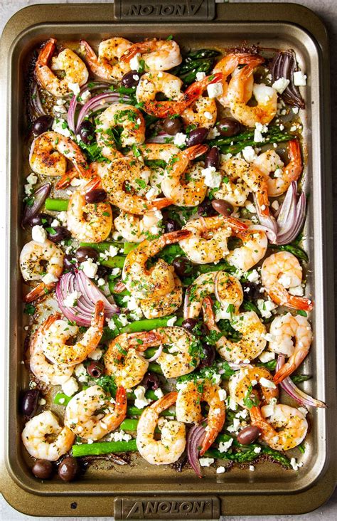 Sheet Pan Mediterranean Shrimp | Recipe | Sheet pan dinners recipes ...