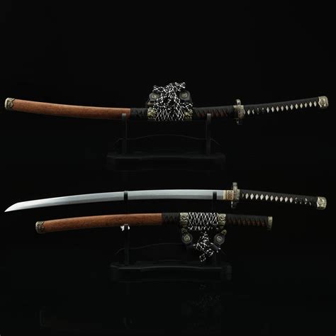 Tachi Sword | Japanese Tachi Odachi Sword 1045 Carbon Steel With Brown Scabbard - TrueKatana