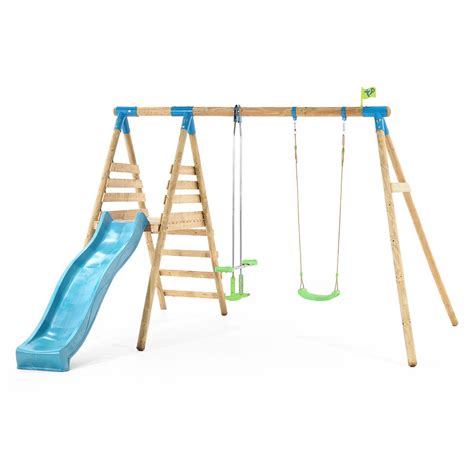 Tp Toys Alaska Double Wooden Swing Set & Slide - Tp Toys | Cuckooland