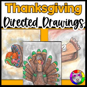 Thanksgiving Directed Drawing by Ms Artastic | Teachers Pay Teachers