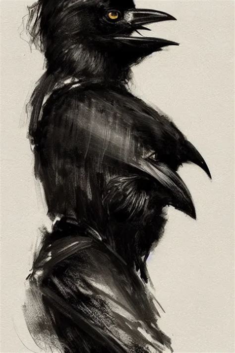 portrait of a crow-woman in the dark, concept art by | Stable Diffusion | OpenArt